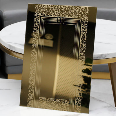 1500mm 황금 색깔 엘리베이터 오두막을 위한 장식적인 스테인리스 장