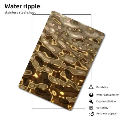 샹파뉴 금색 물 잔물결 스테인레스 강판 0.3 밀리미터 0.4 밀리미터 두께