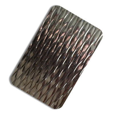 304 도장찍힌 수중파 스테인레스 스틸 패널 금속 장식판