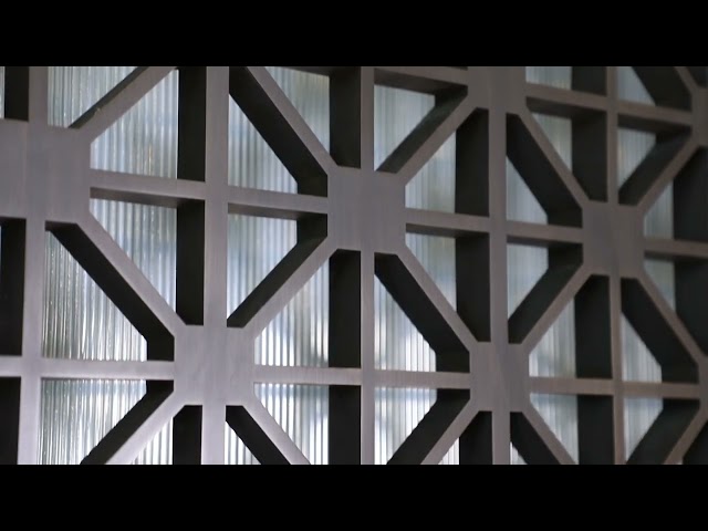 회사 동영상 에 대한 1219X2438mm Metal Surface Stainless Steel Room Divider For Hotel Lobby Partition