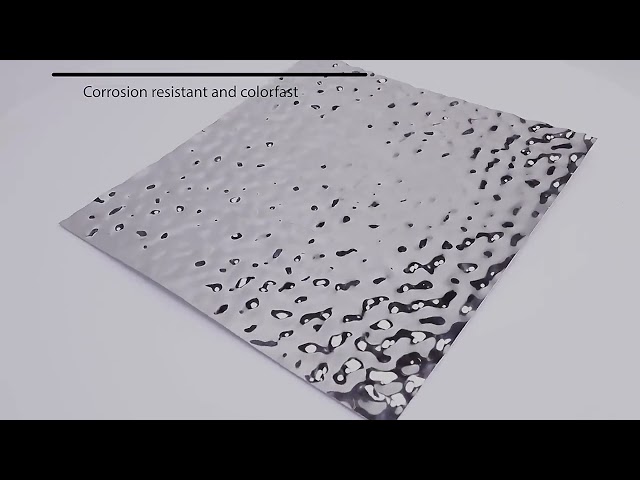 회사 동영상 에 대한 water ripple stainless steel sheet ss 201 304 Metal decorative plate
