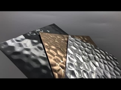 물 리플 스테인레스 스틸 플레이트 3d 디자인 해머 패널 장식 스테인레스 스틸 시트 4x8