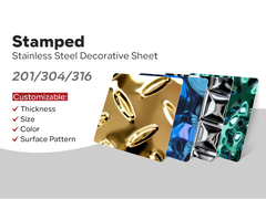 맞춤형 201 304 316 PVD 장식 금속판 스테인리스 스틸 스탬핑