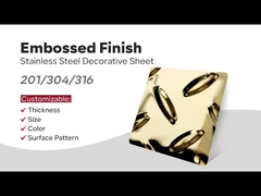 201 304 금색 코팅 3MM 2MM 스릴 방지 스틸 스테인리스 쿼커 플레이트